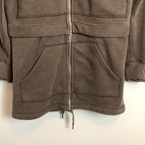 Lululemon Long & Short Of It Jacket Heathered Bark Chocolate Size 8 - Picture 8 of 16